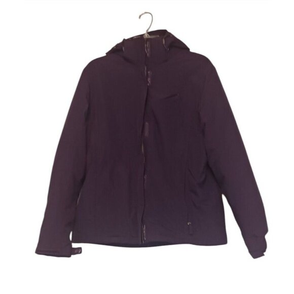 Lands End Squall Insulated Coat Jacket Womens Large 14-16 Purple Utility Chore - Picture 7 of 13